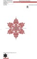 Витиеватая Новогодняя снежинка - 4 размера