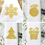 Комплект новогодних витиеватых украшений - 4 размера