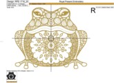 Дизайн машинной вышивки Орнаментальная Лягушка - 5 размеров