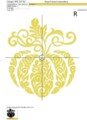 Дизайн машинной вышивки Орнаментальная тыква - 3 размера