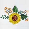 Дизайн машинной вышивки Подсолнух - 2 размера