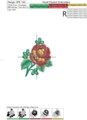Дизайн машинной вышивки Прекрасная красная роза