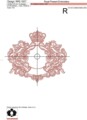Дизайн машинной вышивки Рамка Барокко с короной - 2 размера