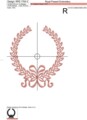 Дизайн машинной вышивки Рамка с бантом - 3 размера