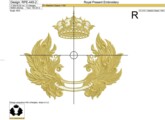 Дизайн машинной вышивки Ретро обрамление для монограммы в стиле барокко
