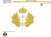 Дизайн машинной вышивки Ретро обрамление для монограммы в стиле барокко