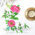 Дизайн машинной вышивки Розы садовые угол - 2 размера