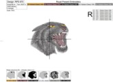 Дизайн машинной вышивки Рычащая Черная пантера