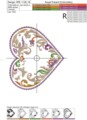 Дизайн машинной вышивки Сердечко для монограммы - 2 размера