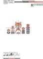 Дизайн машинной вышивки Скандинавский бордюр с лисами - 2 размера