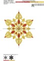 Снежинка с рубинами - 4 размера