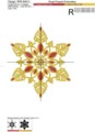 Снежинка с рубинами - 4 размера