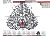 Дизайн машинной вышивки Снежный Леопард - 3 размера