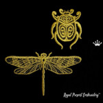 Ажурные Стрекоза и жук набор - 3 размера