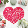 Дизайн машинной вышивки Цветочное Сердце - 5 размеров