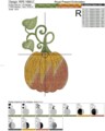 Дизайн машинной вышивки Тыква с узором - 2 размера