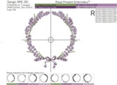 Дизайн машинной вышивки Венок Лаванды