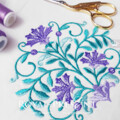 Дизайн машинной вышивки Восточные цветы - 3 размера