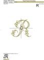 Дизайн машинной вышивки Заглавная буква R