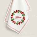 Дизайн машинной вышивки Зимний Венок с Рябиной - 3 размера