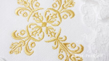 Дизайн машинной вышивки Золотой орнаментальный крестик - 2 размера