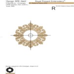 Снежинка барокко Рамка для монограммы - 3 размера