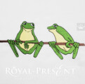 Дизайн вышивки Лягушки - 2 размера