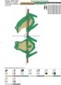 Дизайн вышивки Лягушки - 2 размера