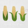 Дизайны для вышивальной машины Початки кукурузы - 3 размера
