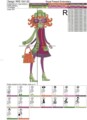Дизайны машинной вышивки Зимние Модные Девочки