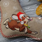 Новогодний щенок и надпись к новому году набор