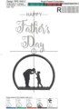 Дизайны машинной вышивки с аппликацией День отца - 5 размеров