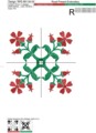 Два Дизайна машинной вышивки Цветочный орнамент - 4 размера
