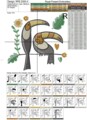 Два Тукана Дизайн машинной вышивки -  4 размера
