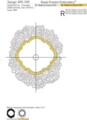 Двухцветная рамка Дизайн машинной вышивки - 4 размера