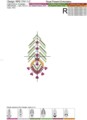 Фольклорные перья Два дизайна машинной вышивки - 3 размера
