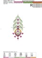Фольклорные перья Два дизайна машинной вышивки - 3 размера