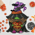 Гном Хэллоуин Дизайн машинной вышивки - 4 размера