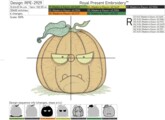 Грустная Тыква дизайн машинной вышивки - 2 размера