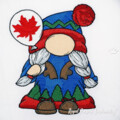 Канадский Патриотический Гном Дизайн машинной вышивки - 5 размеров