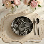 Классический Ланчмат под тарелку в пяльцах - 9 размеров