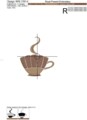 Кофейная чашка Дизайн машинной вышивки