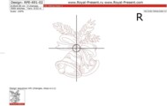 Коллекция дизайнов машинной вышивки Четыре рождественских колокольчика