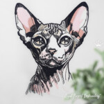 Кот Сфинкс Портрет - 4 размера
