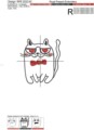 Коты Валентинки Дизайны машинной вышивки