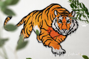 Крадущийся Тигр Дизайн для вышивальной машины - 5 размеров