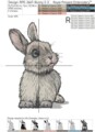 Кролик с бабочкой набор дизайнов машинной вышивки - 6 размеров