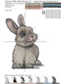 Кролик с бабочкой набор дизайнов машинной вышивки - 6 размеров