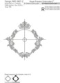 Круглая винтажная рамка с короной Дизайн машинной вышивки - 3 размера