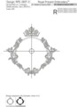 Круглая винтажная рамка с короной Дизайн машинной вышивки - 3 размера